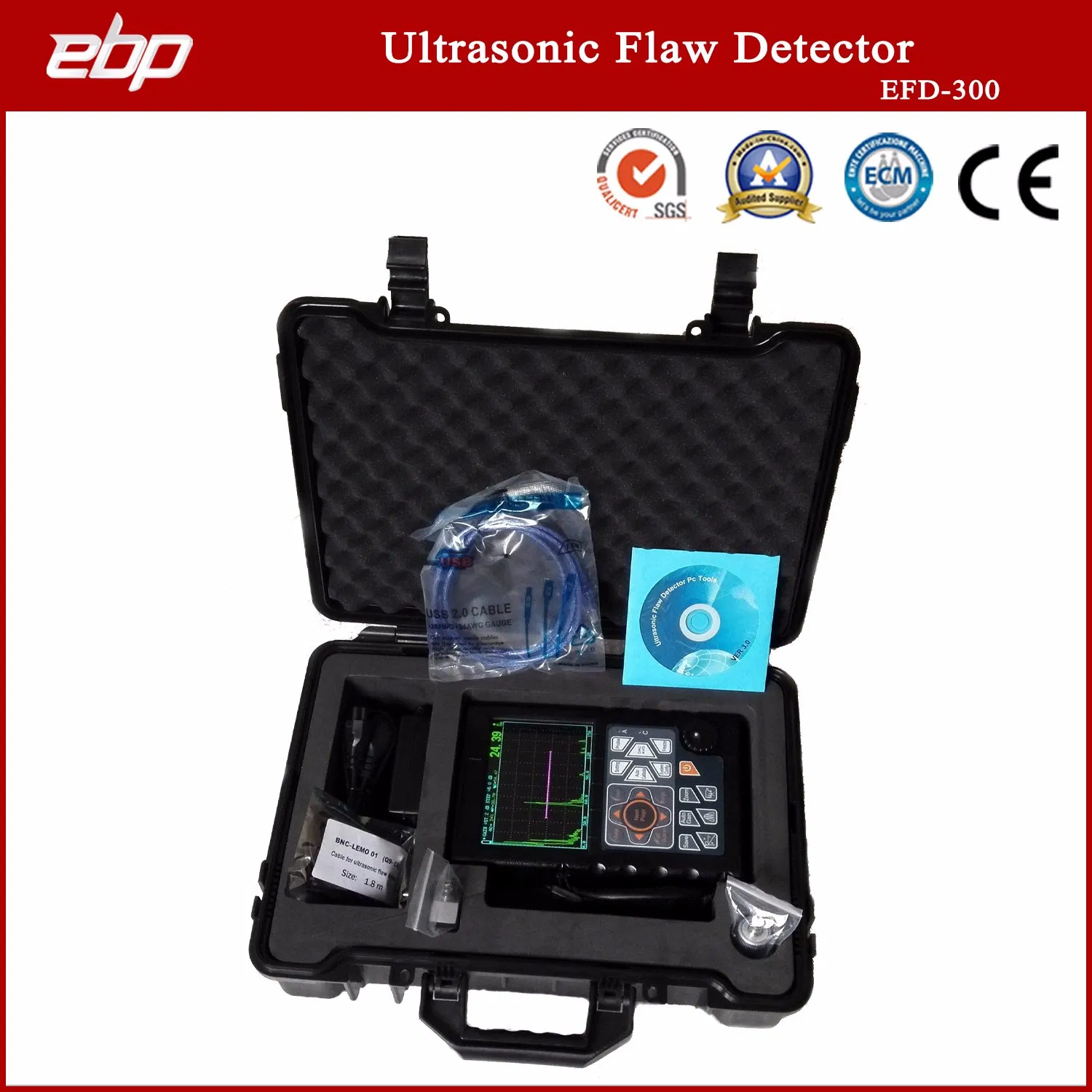 Máquina de ultrasonido portátil con Detector de defectos Digital de calibración automática vendible con palabras y frases