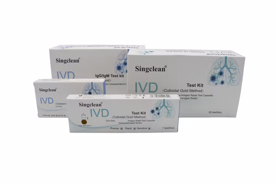 Dispositivo de prueba de hisopo nasofaríngeo de antígeno de especificación múltiple con hisopo nasal de autoevaluación Singclean para enfermedades infecciosas
